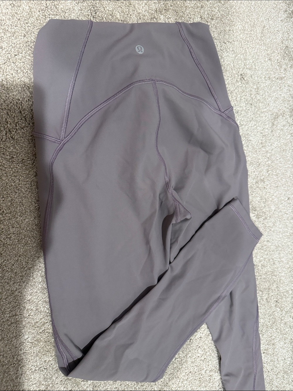 Lululemon 3/4 Lilac Leggings with Mesh